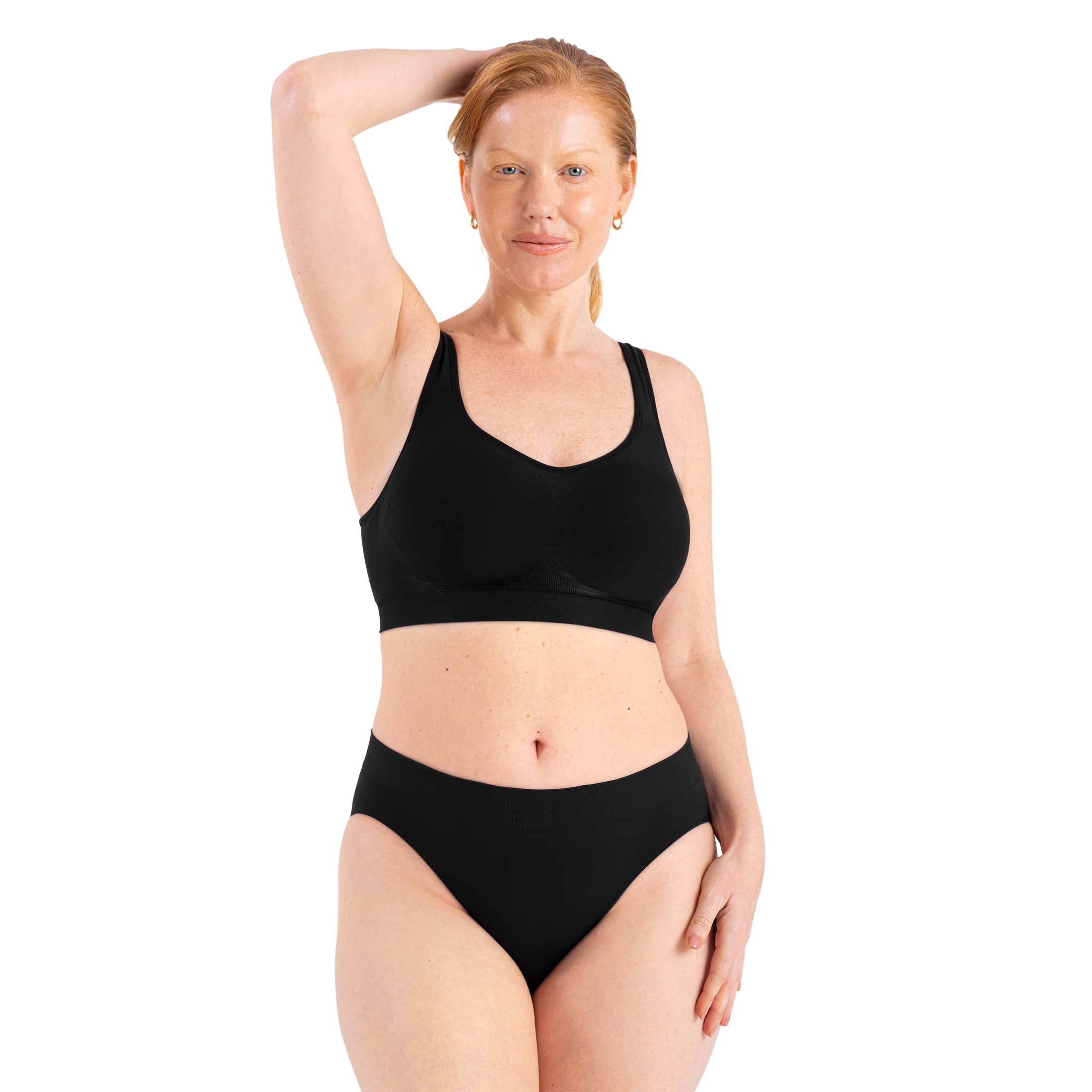 Truekind Comfort 3-Pack Ultra-Soft Brief – Seamless Full- Coverage Women's Panty, Buttery-Soft Second-Skin Feel, Sizes S to 4XL