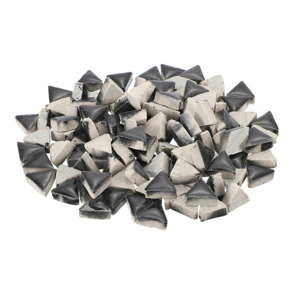 200g Ceramic Mosaic Tiles for Crafts Bulk, Triangle Black Ceramic Tiles for Mosaic Kits
