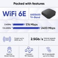 thumbnail image 3 of Wi-Fi 6E Mesh Router WYZE AXE5400 Tri-Band 1 Pack - 2000m², 3 of 7