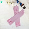 thumbnail image 5 of D-GROEE 1 Pair Gloves Princess Dress Up Long Gloves Shiny Silky Satin Gloves for Kids Party, Wedding, Formal Pageant, Ages 3 to 8 Years Old, 5 of 7