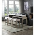 thumbnail image 3 of ACME Wandella 4-Piece Wooden Counter Dining Set in White and Rustic Oak, 3 of 8