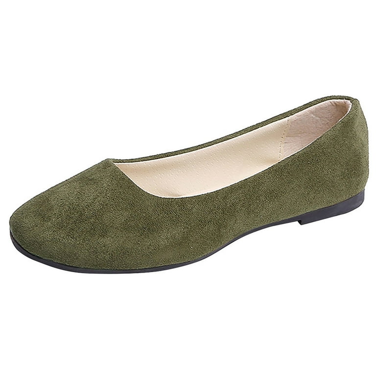 Women Shoes Casual Ladies Shoes Comfortable Walking Shoes Casual Shoes Flat Fashion Solid Color Army Green 39 Walmart