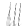 thumbnail image 1 of VEVOR SDS Plus Chisel Set, 3 pcs SDS Plus Rotary Hammer Drill Attachments, Includes Point, Flat, & Angled Spade Chisels, Heat Treated 40Cr Alloy Steel, Sharp Edge for Demolition, Concrete and Brick, 1 of 9