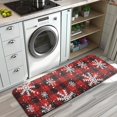 thumbnail image 3 of Red and Black Christmas Snowflake Pattern Kitchen Rug Mat,Kitchen Runner Rugs Non Skid Washable,Decorative Kitchen Floor Mats for Kitchen,Sink,Laundry,17"x47.2", 3 of 7