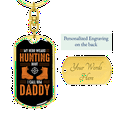 thumbnail image 3 of Hunting Boot Hero Daddy Stainless Steel or 18k Gold Premium Swivel Dog Tag Keychain, 3 of 10