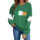 thumbnail image 2 of Suéteres de Manga Larga de Mujer con Cuello Redondo Impreso Suelto Casual para la Fiesta Del Día de San Patricio Y el Uso Diario, 2 of 6