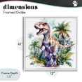 thumbnail image 4 of Stupell Industries Bohemian T-Rex Among Palm Trees White Framed Giclee Art, 12 x 12, by Creative Studio, 4 of 8