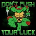 thumbnail image 2 of Men's Teenage Mutant Ninja Turtles St. Patrick's Day Raphael Don't Push Your Luck  Graphic Tee Black Small, 2 of 5