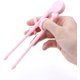 thumbnail image 2 of pares de palillos chinos para principiantes, divertidos y fáciles de usar, palillos para aprender, palillos de plástico para principiantes, niños y adultos, reutilizables y aptos para lavavajillas. Ormromra Cubiertos, 2 of 4