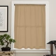 thumbnail image 4 of Pure Khaki Semi Sheer Curtains Drapes for Living Room, Bedroom, French Doors Window 45 Inches Long, Simple Solid Color Rod Pocket Chiffon Curtain Drapery Voile Draperies Panel, 4 of 6