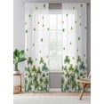 thumbnail image 5 of Sheer Curtains 108 Inches Long, St. Patrick's Day Semi Sheer Curtains Light Filtering Window Treatment, Lucky Shamrock Spring Botanical Privacy Voile Drapes for Living Room Bedroom 52x108 Inch, 5 of 7