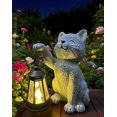 thumbnail image 1 of Estatua de Jardín Gato YODY con Farol Solar Decoración Exterior, 1 of 6