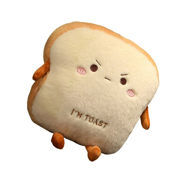 Bearachild Almohada de felpa para pan tostado, comida de simulación bonita, muñeco de perro caliente, calentador de manos Kawaii, decoración, Suministros térmicos Explotado