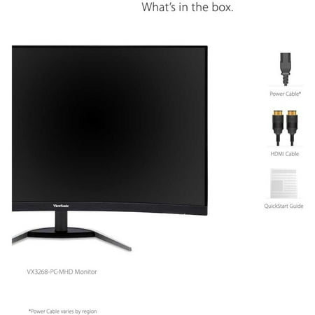 ViewSonic - 31.5 LCD Curved FHD Monitor (DisplayPort HDMI)