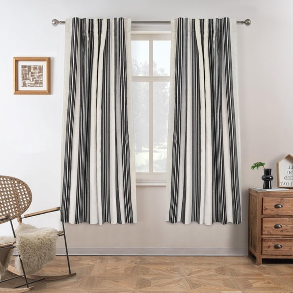Cortinas DriftAway Chris de lino opacas térmicas 160 cm