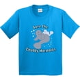 thumbnail image 3 of Inktastic Save the Chubby Mermaids with Cute Manatees Youth T-Shirt, 3 of 5