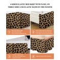 thumbnail image 6 of Leopard Print Wrap Around Bed Skirts for Queen Bed 18" Drop,Bed Skirt with Adjustable Elastic Belt Dust Ruffle Bed Valance for Bedroom Hotel Brown Yellow Retro Animal Fur Pattern Bed Frame Cover, 6 of 7