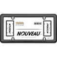 Nouveau Black Plastic 4 hole License Plate Frame Free Screw Caps with ...