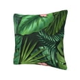 thumbnail image 2 of YFYANG Square Decorative Throw Pillow Case (Without Pillow Insert), Tropical Green Leaf Texture Bedroom Sofa Car Cushion Cover, 24"x24", 2 of 9