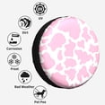 thumbnail image 2 of KAKALAD Pink cow print Spare Tire Cover Weatherproof Universal Vehicle Accessories 16 Inch, 2 of 7