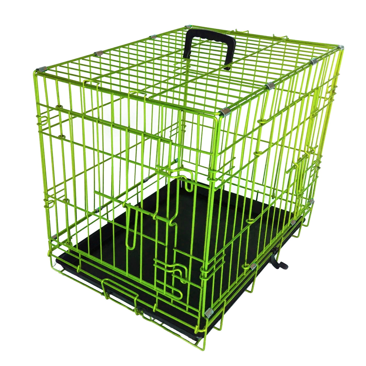 Pet Expressions 24 Inch Green Colored Metal Wire Dog Crate - Available in Various Sizes and Colors