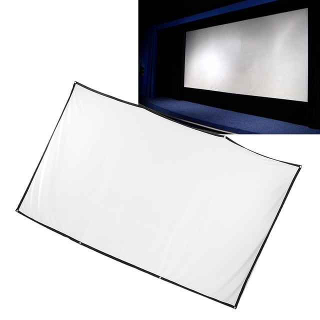 Indoor Outdoor Movie Projection Screen, Design for Backyard Movie Night, 16:9 Crease Resist Foldable Double Sided Portable Projector Screen for Home Theater Outdoor Indoor