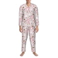 thumbnail image 3 of Fotbe Cute Rabbit Pattern Long Sleeve Pajama Set for Men,Sleepwear Set,2-piece Loungewear Set,Soft PJs Comfy Nightwear with Pockets-X-Large, 3 of 7