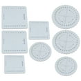 thumbnail image 1 of 8 Pcs Disques de Tricotage Carrés Ronds Planche à Perles Outil DIY, 1 of 5