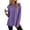 Purple, variant on Long Sleeve Tops for Women Scalloped Hem Round Neck Loose Pullover Going Out Fall Fashion Layer Winter Clothes