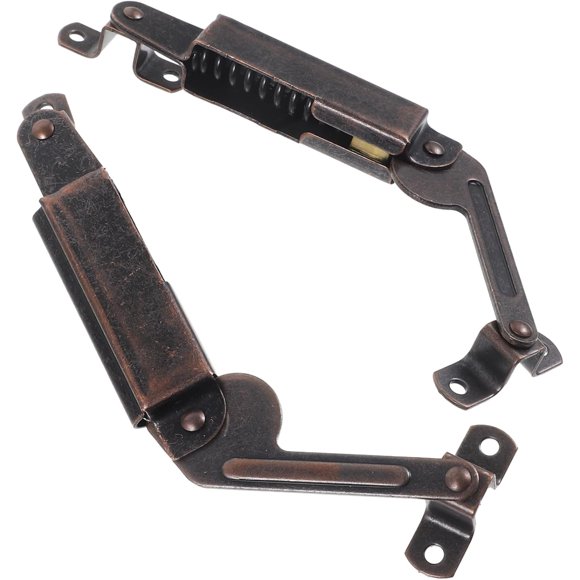 PinesC 2pcs Support Hinge Lift and up Hinges Lid Stay Lid Support Locking Hinge Lid Hinge Support Chest Hinges Lid Hinges Heavy Duty Drop Down Hinge Spring Iron Hardware, 18.00X7.00X1.80CM As Shown