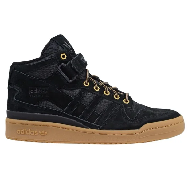 Ad-id-as / Originals Forum Mid Men's Sneaker Shoe Black Trainers Footwear #620