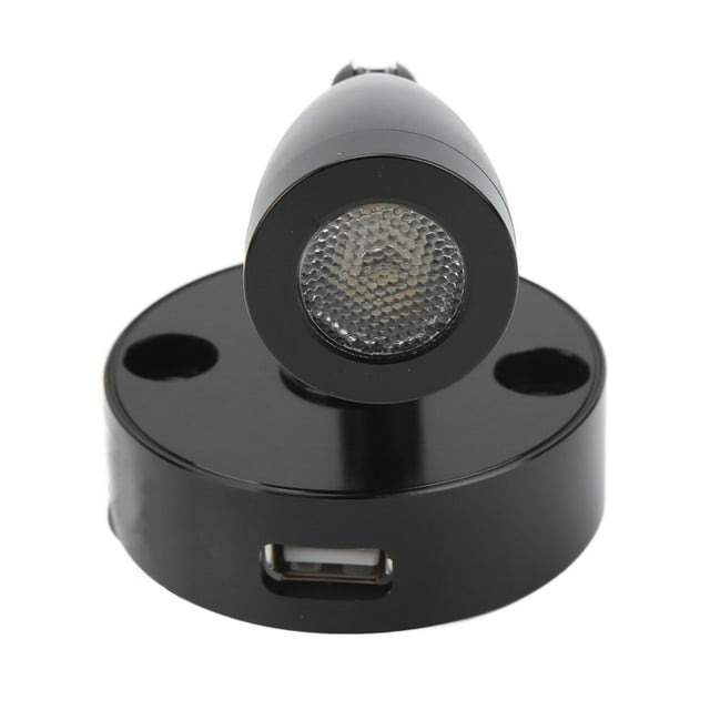 LED RV Reading Light, Touch Dimming Interior Bedside Spotlight 3 Lighting Color For Camping Trailers Yachts For Book Map Lamps Black Housing,Nickel Plating Housing