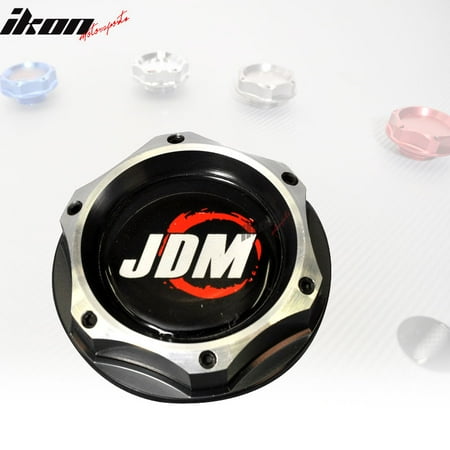 JDM Engine Oil Filler Tank Cap Gunmetal Chrome 2 Tone Twist Compatible with Acura RSX Honda