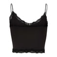 thumbnail image 2 of ONLY Top corto para mujer - ONLVICKY LACE SEAMLESS CROPPED TOP, top de tirantes, encaje Negro M/L (Medium/Large), 2 of 6