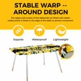 thumbnail image 4 of Yellow Lemons Table Cloths for 8 Foot Rectangle Tables, Summer Fruits Leaves Botanical Black Patio Waterproof Elastic Fitted Tablecloths, Washable Rectangular Table Cover for Camping, 4 of 8
