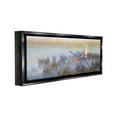 thumbnail image 4 of Stupell Industries Crane Birds over Lake Animals & Insects Painting Black Floater Framed Canvas Art Print Wall Art, 31 x 14, 4 of 10