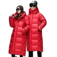 thumbnail image 2 of Ropa de diseñador para hombre, chaqueta larga con capucha de lujo para hombre, abrigos masculinos con relleno de ganso para invierno, chaqueta acolchada, abrigo informal para el frío, 2 of 5