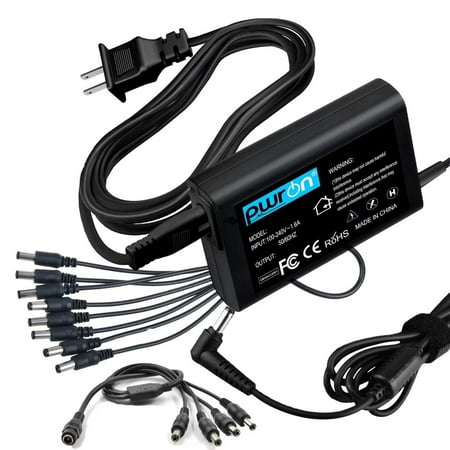 

PwrON Compatible 12V 5AMP Camera Power Adapter with 4-way and 8-way Power Splitters Replacement for Q-See QSS1250A