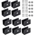 thumbnail image 1 of 10 Pieces Adjustable Glass Shelf Bracket Clamp Glass Railing Clamp Bracket, For 8-10mm Thick Glass Zszjbv53, 1 of 5