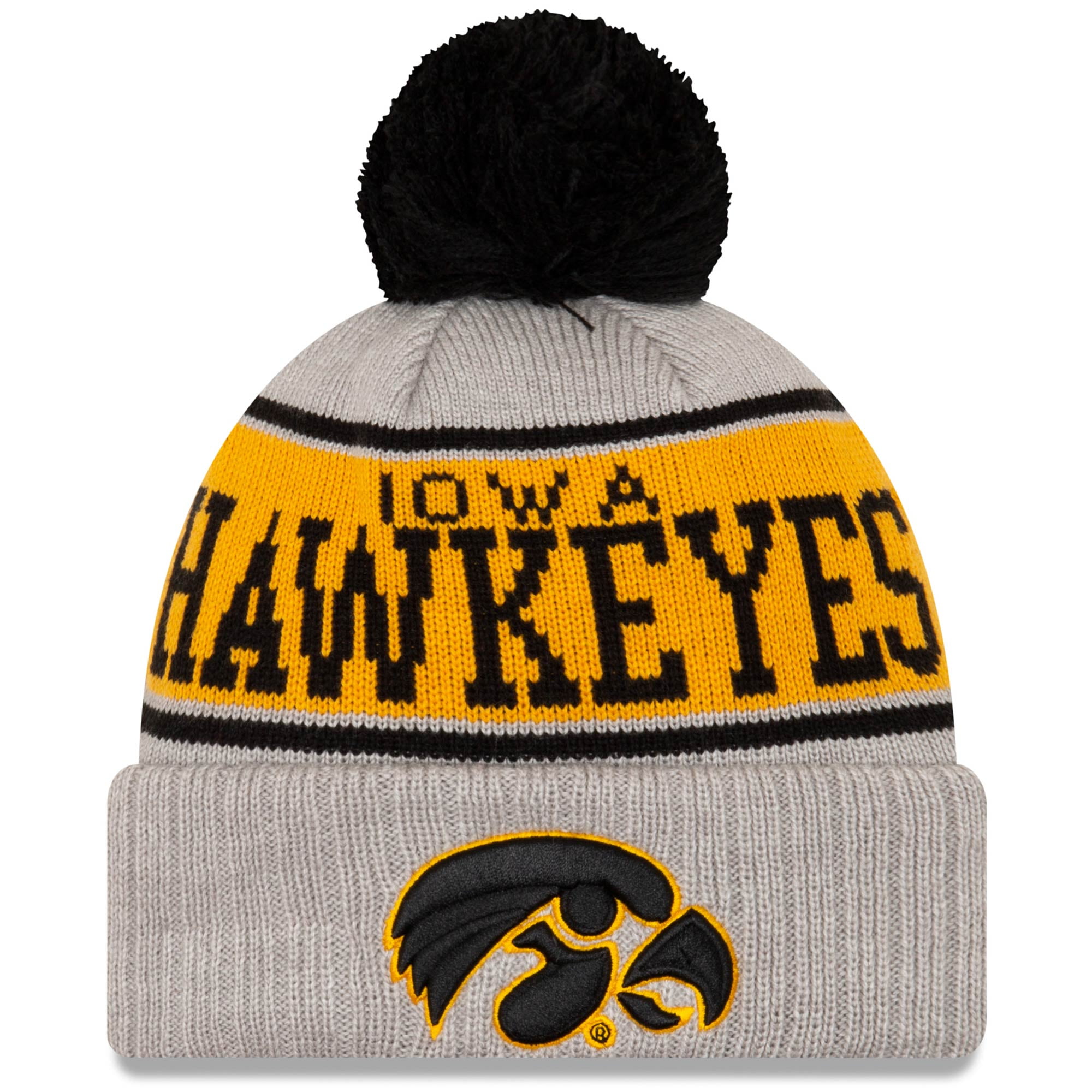 Men's New Era Gray Iowa Hawkeyes Stripe 