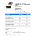 thumbnail image 2 of Front Right Door Handle Set 2 - Compatible with 1995 - 2000 Chevrolet Tahoe - Autopart Premium, 2 of 2