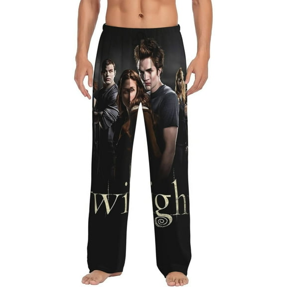 The Twilight Saga Pajama Pants for Men, Super Soft All over Print Lounge Pants Sleepwear Bottom with Pockets Drawstring