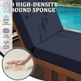 thumbnail image 5 of Kimunuk Outdoor Chaise Lounge Cushions set of 2, 80" x 26" x 4" Waterproof Pool Beach Recliner Replacement Cushions with Ties, Navy, 5 of 7