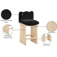 thumbnail image 3 of Meridina Furniture Shaw Black Chenille Fabric Upholstered Counter Stool, 3 of 10