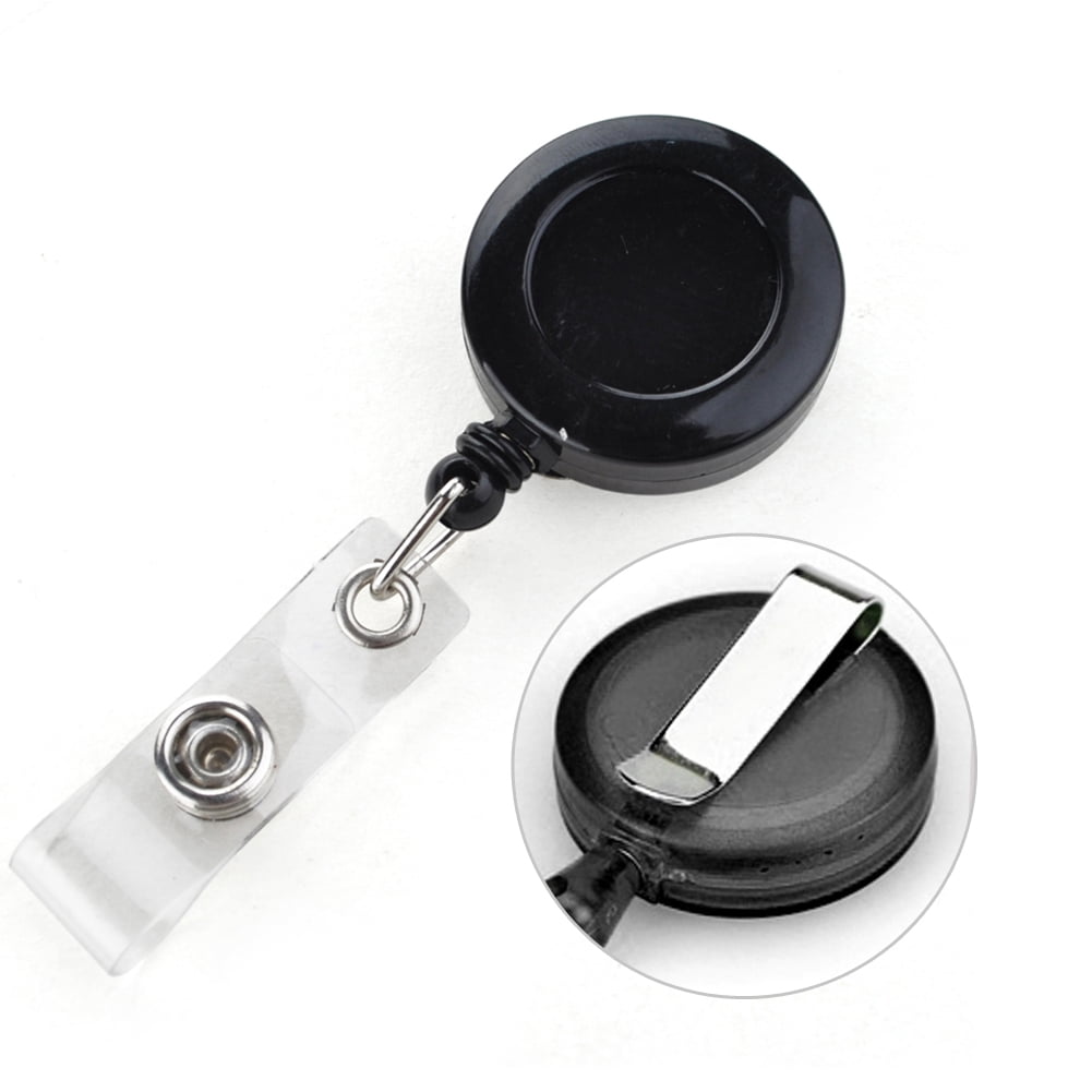 Muka 100 Pcs Assorted Retractable Badge Holder Retracting Card Reel
