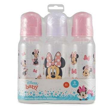 BABY BOTTLE SET 3 - 253 GIRLS - MINNIE MOUSE - PINK FACE - DISNEY 9 oz BPA FREE