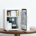 thumbnail image 4 of Iceblue 4L Mini Fridge, White Skincare Compact  Refrigerator Glass Door, 4 of 7