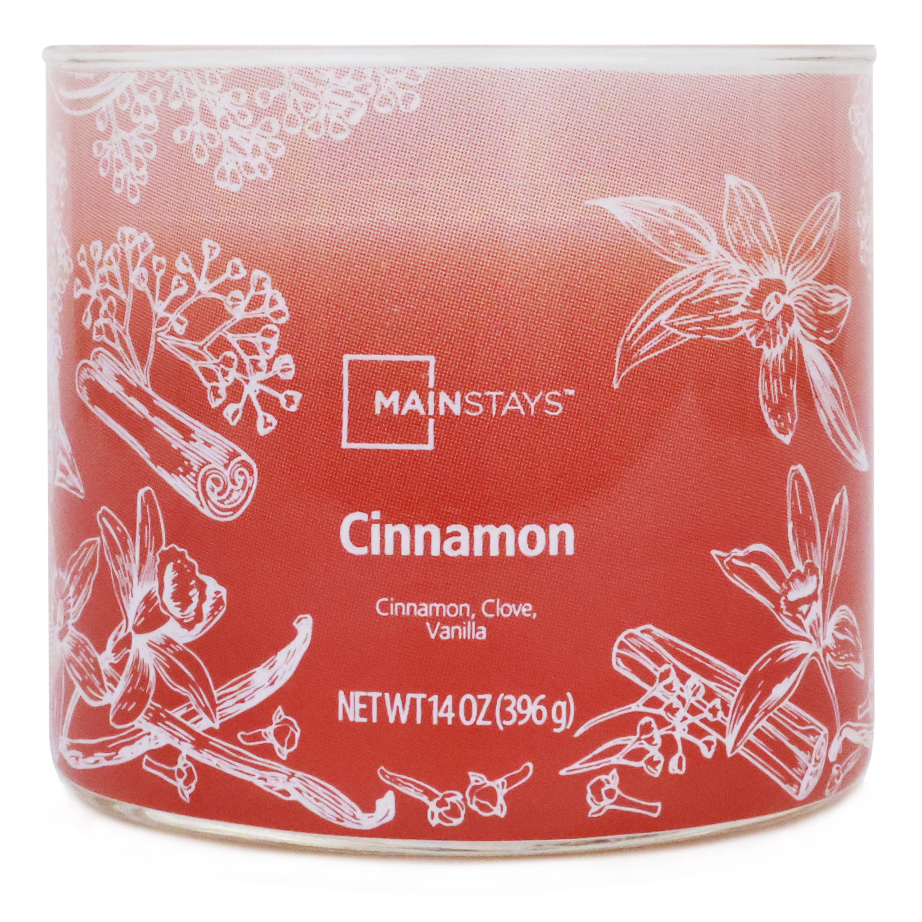 Mainstays 3 Wick Ombre wrap candle Cinnamon Fragrance, 14 Ounce