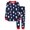 AB94 Navy, variant on Bainana Kids Christmas Pajamas Unisex Snowman Print Long Sleeve T-Shirt Pants Bedtime Wear Boys And Girls Comfort Fit Matching Set, Size 3-4 Years