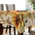 thumbnail image 4 of Coolnut Vintage Sunflowers Fabric Square Tablecloth - Waterproof and Wrinkle-Resistant Table Cloth 54x54 Inch Table Cover for Indoor & Outdoor Dining House Decor, 4 of 7
